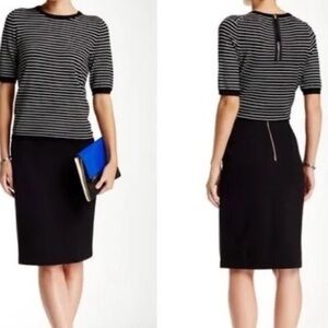 Philosophy Republic Clothing Dark Night Navy blue Ponte Pencil skirt Plus Size